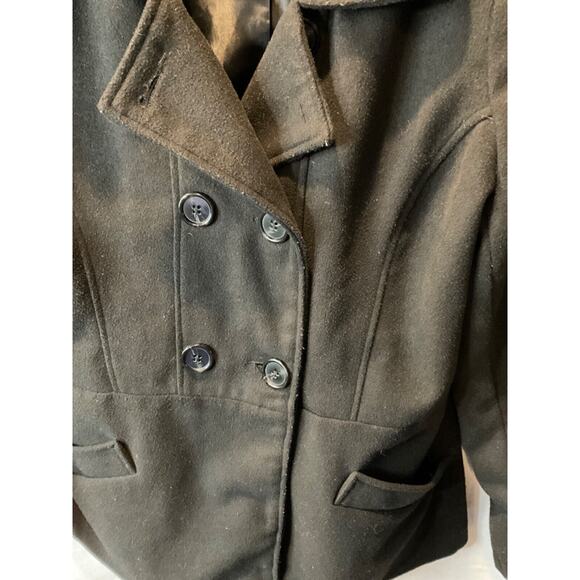 Robert Louis Women’s Jacket Medium Black Double-Breasted Wool Blend Lined - Picture 4 of 10